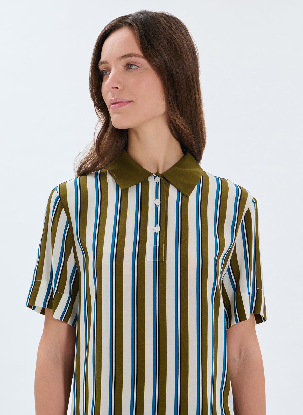 Straight Striped Polo ZAPA White