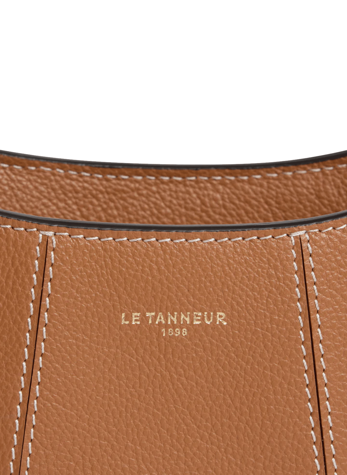 Leather clutch bag LE TANNEUR Brown