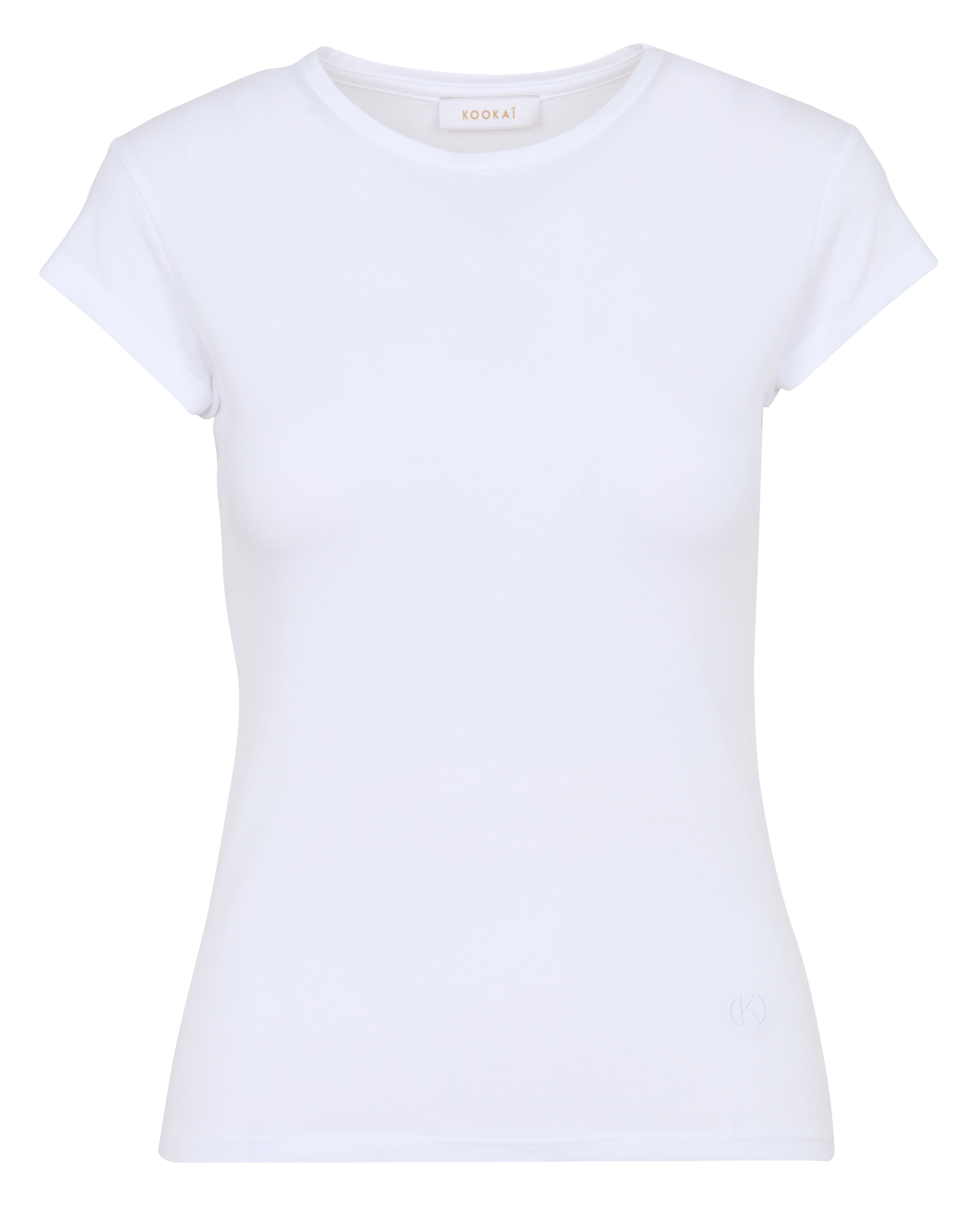 Eng anliegendes T-Shirt mit kurzen Ärmeln in Uni-Farbe KOOKAI