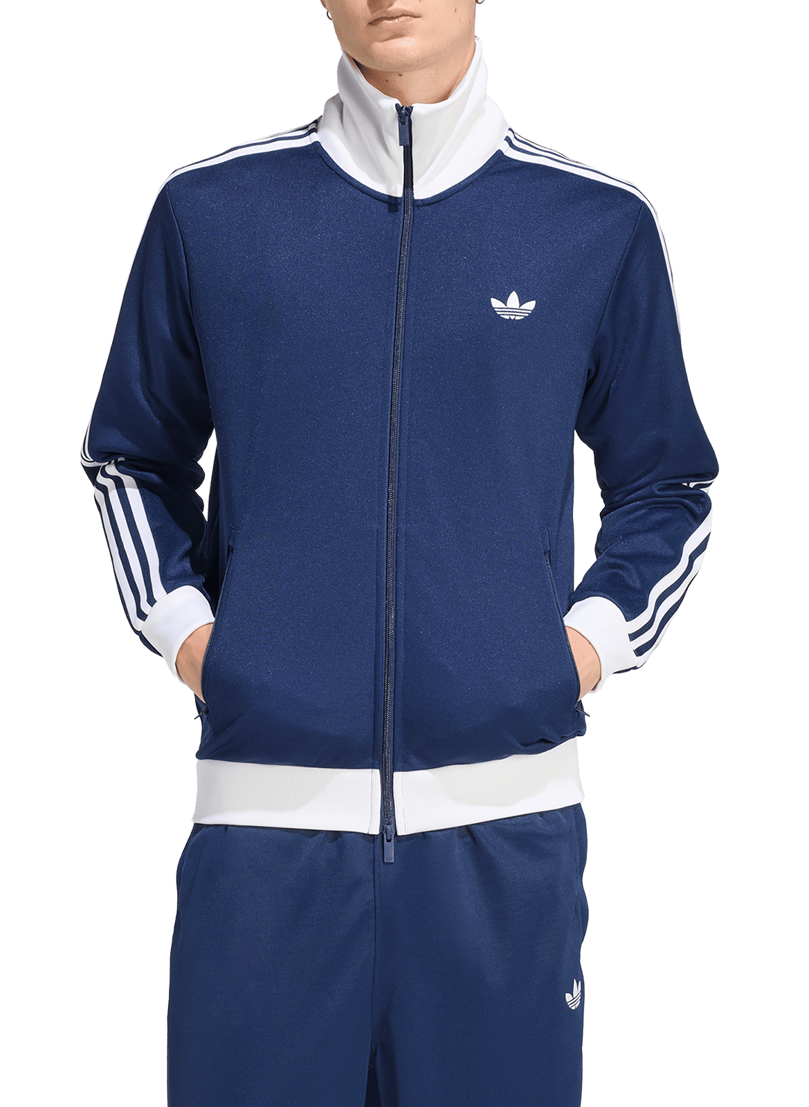 Veste col montant droite unie ADIDAS Bleu