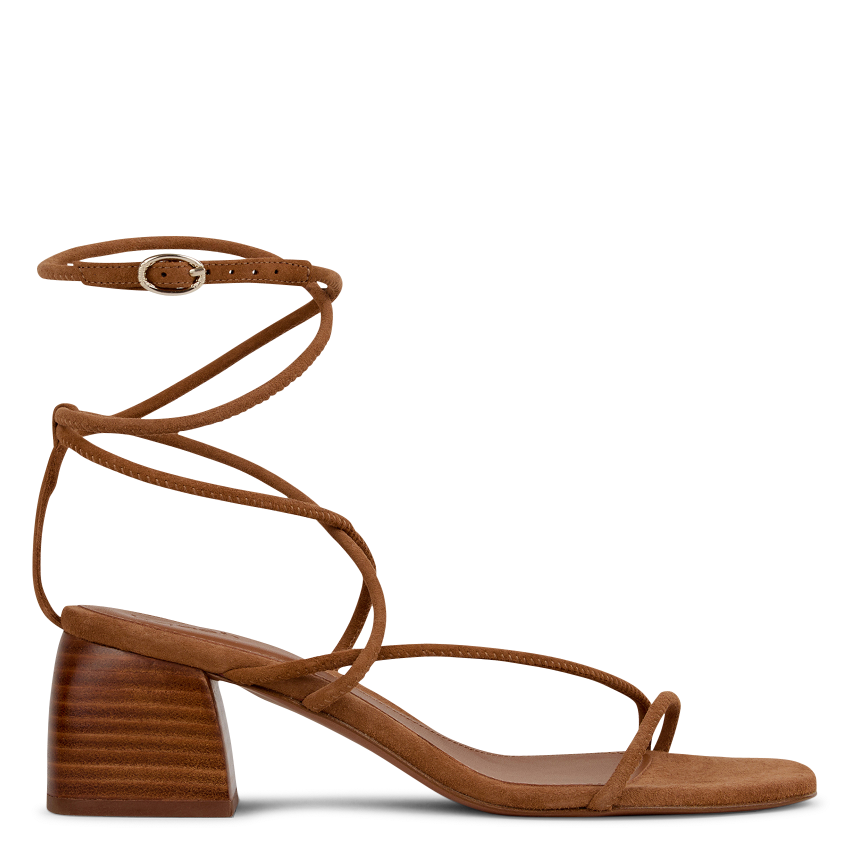 Wildledersandalen mit Absatz BA&SH Braun