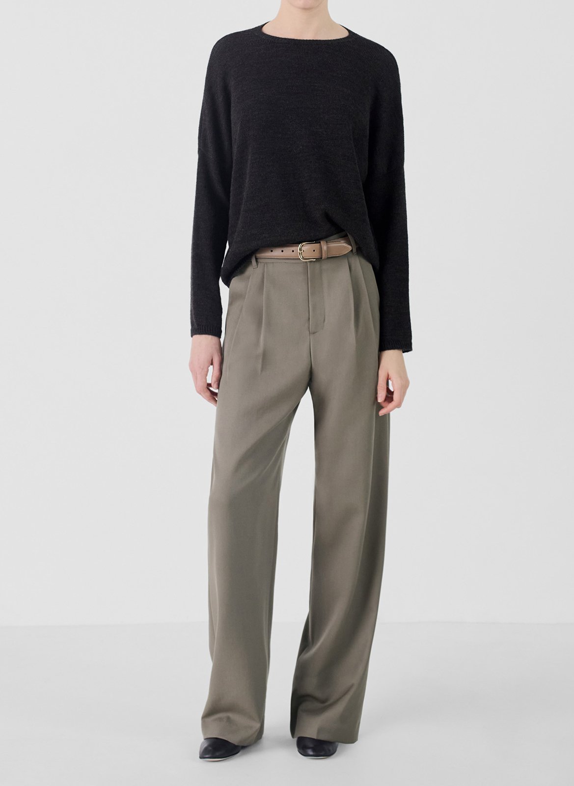 Rechte wollen broek MASSCOB Groen