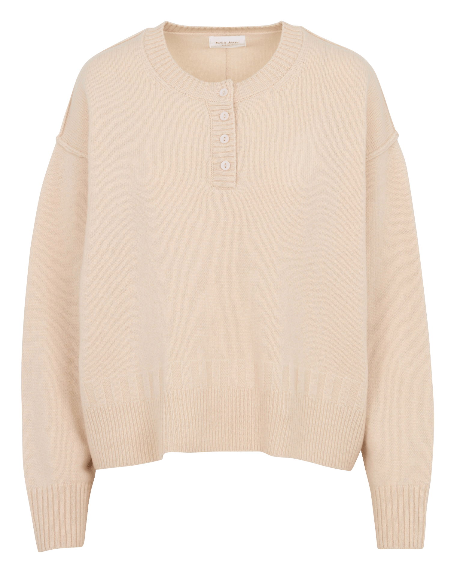 Round-neck wool sweater BELLA JONES Beige
