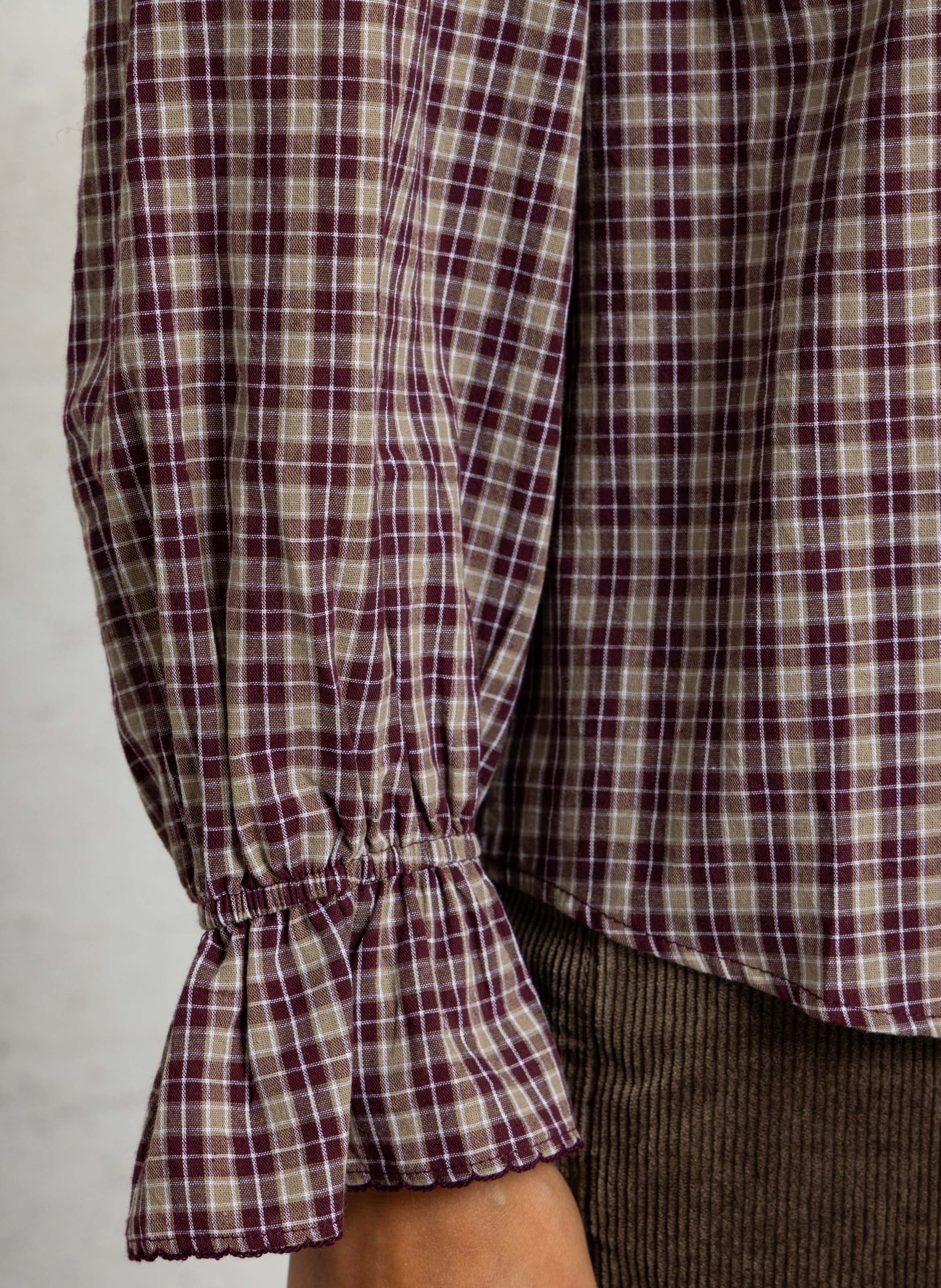 Chemise col à volant en coton SEE U SOON Violet