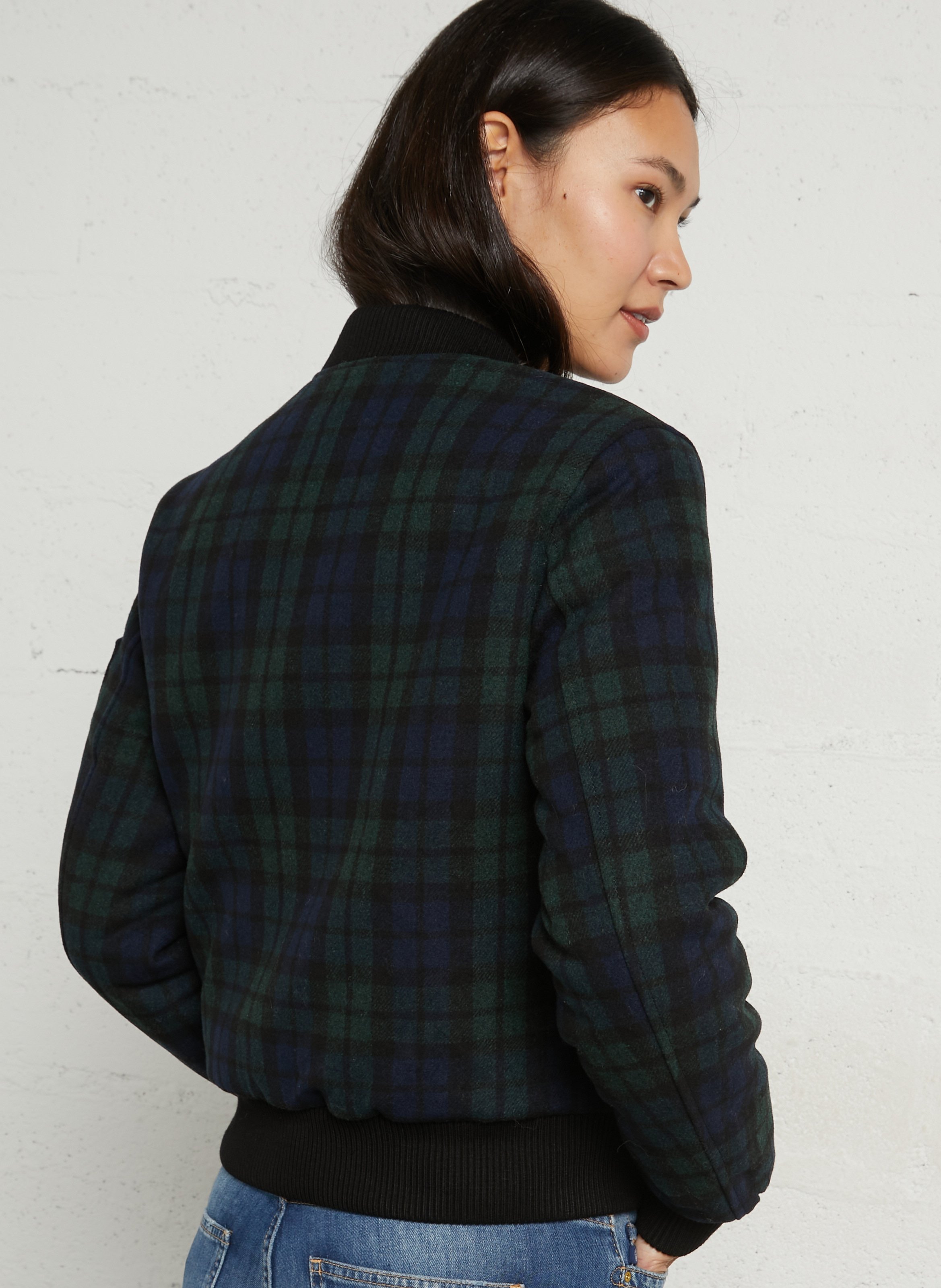 Bedruckte Wollmischjacke BOMBERS ORIGINAL Mehrfarbig