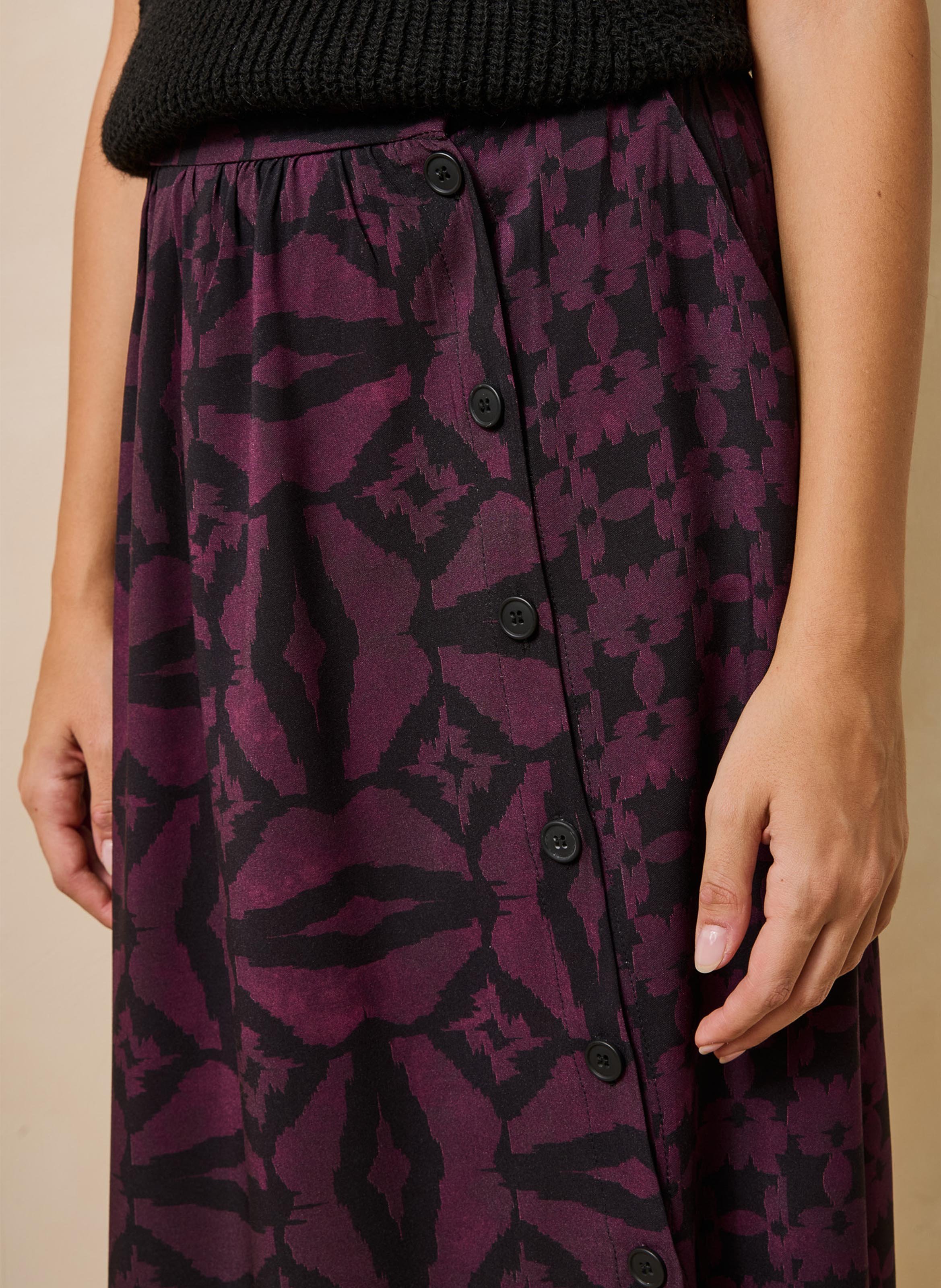 Lange, uitlopende rok met print LA FEE MARABOUTEE Veelkleurig