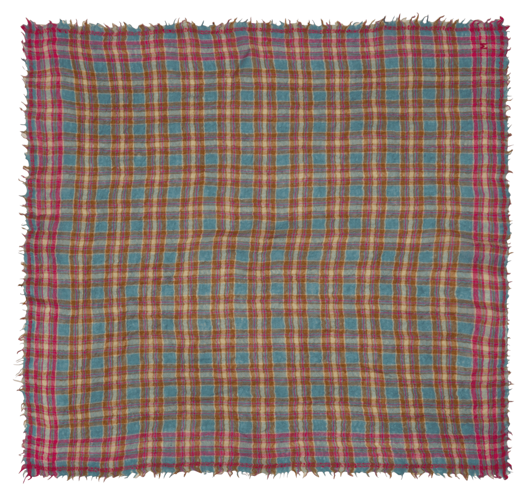 Foulard carré à carreaux en laine MOISMONT Multicolore