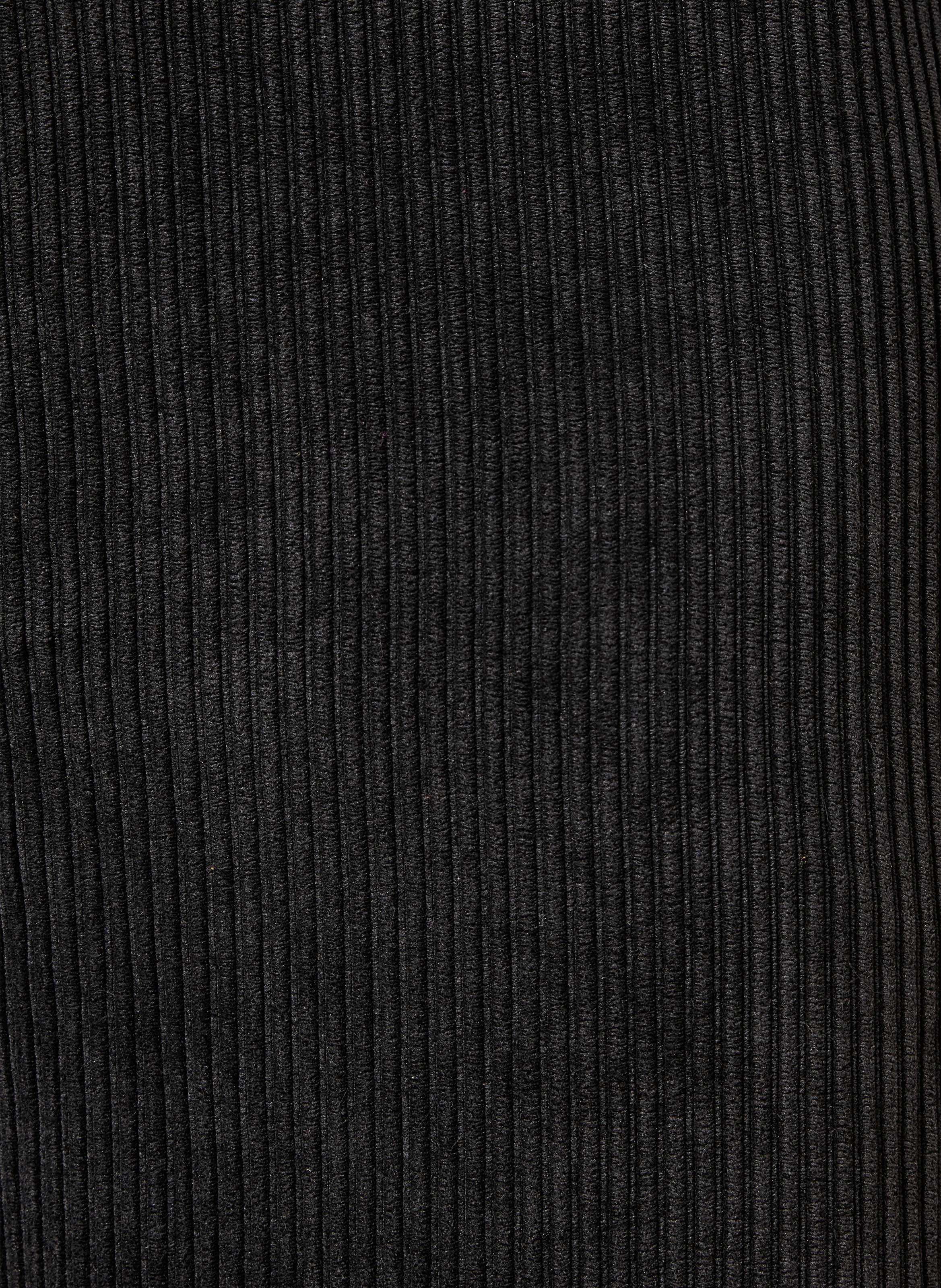 Cropped Hose aus Cord LA FEE MARABOUTEE Schwarz