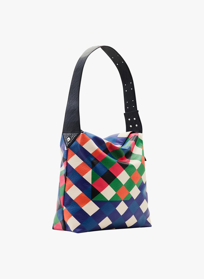 Geometric print bag sales
