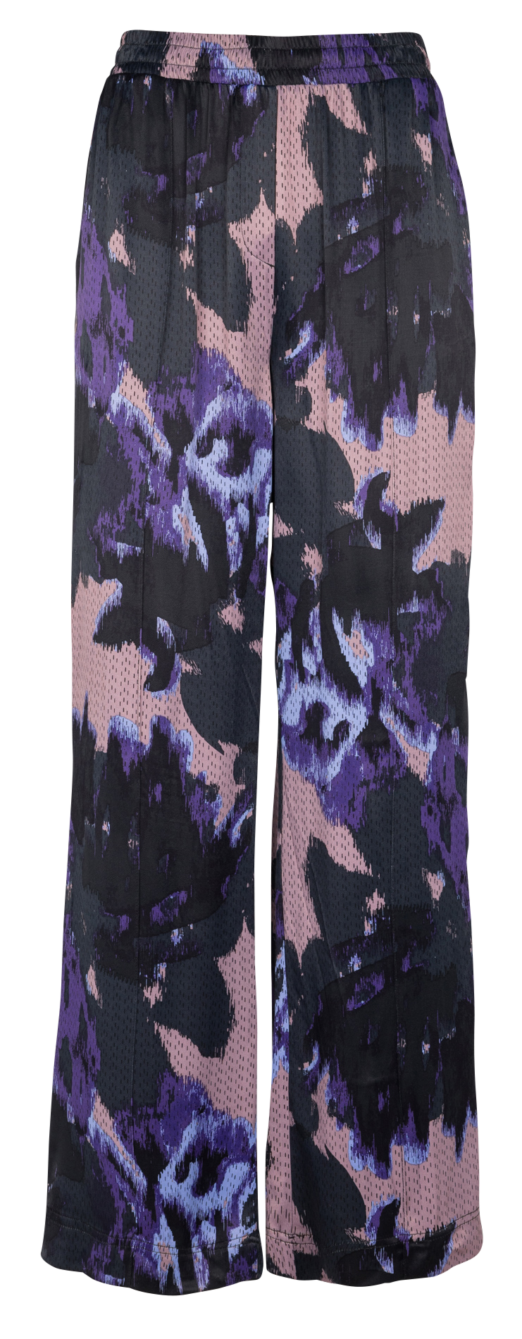 Printed high-waisted wide-leg trousers VILA Blue