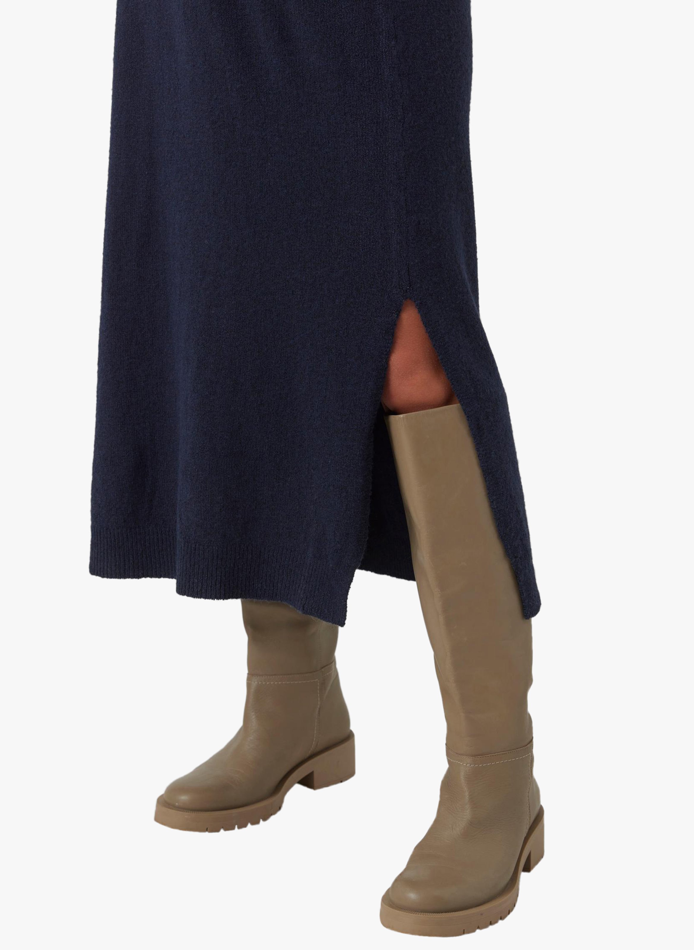 Robe de grossesse col V en maille  MAMALICIOUS Bleu