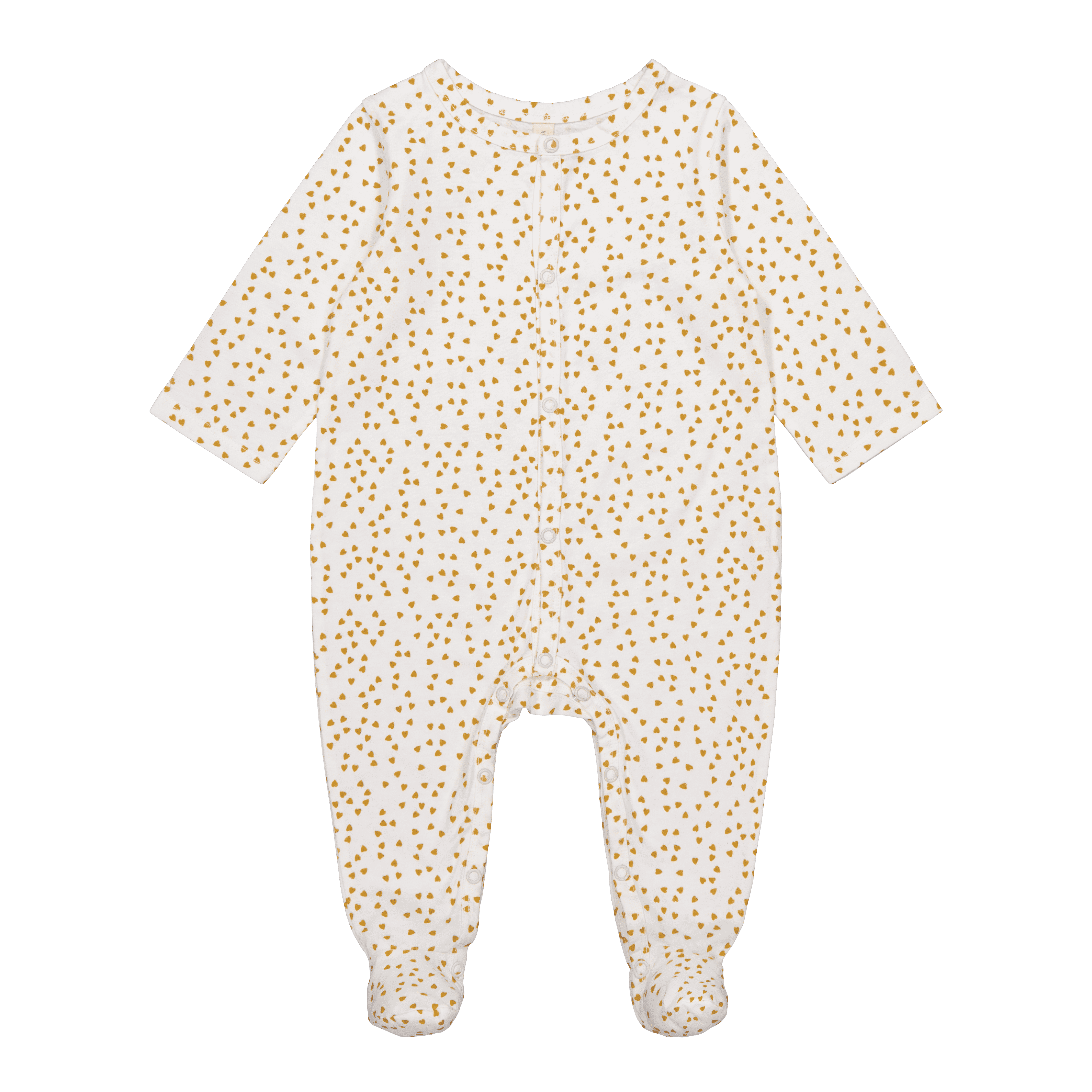 Printed cotton jumpsuit AMALIA Mini coeur moutarde