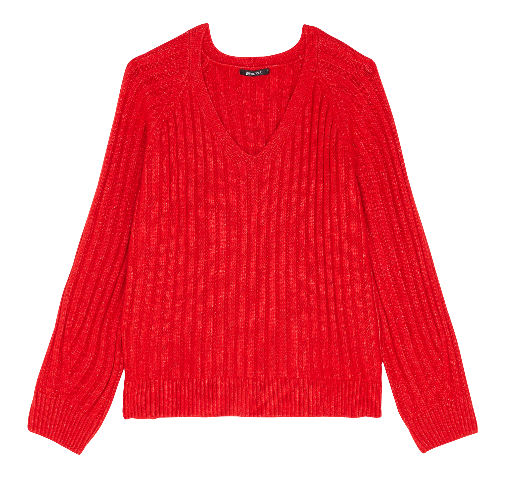 V-neck sweater GINA TRICOT Red