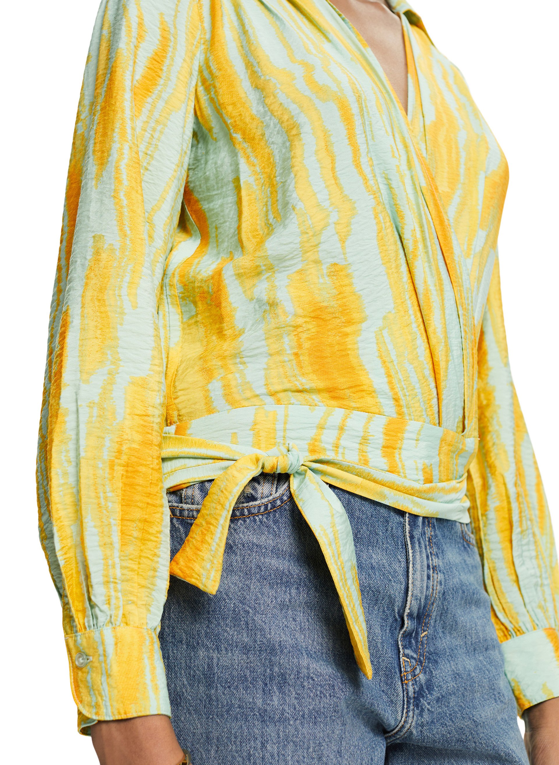 Printed wrap top ESPRIT Green