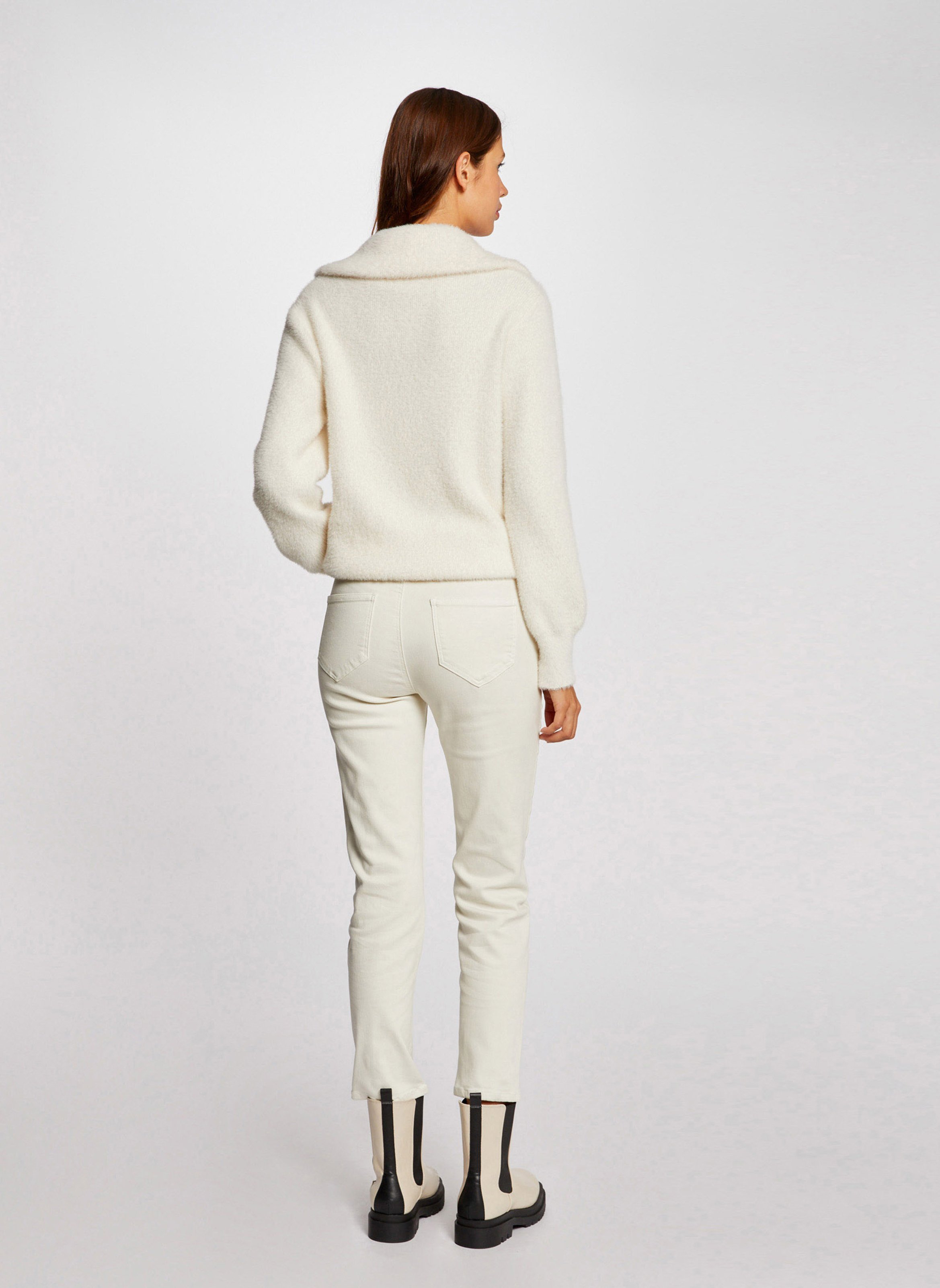 Pull col à revers MORGAN Beige