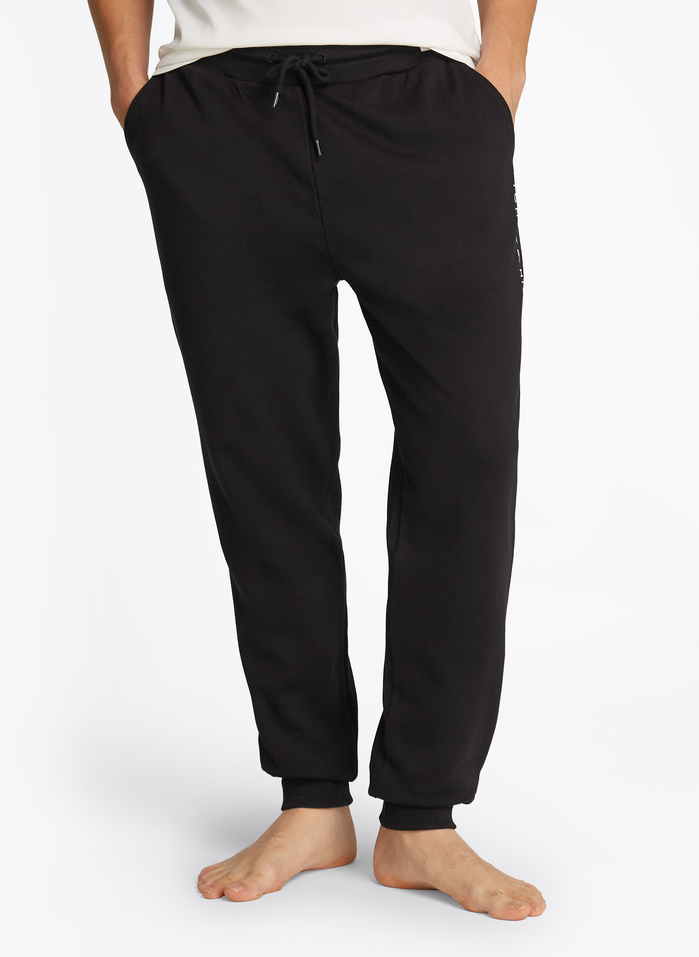Cotton-blend loungewear track pants TOMMY HILFIGER Black