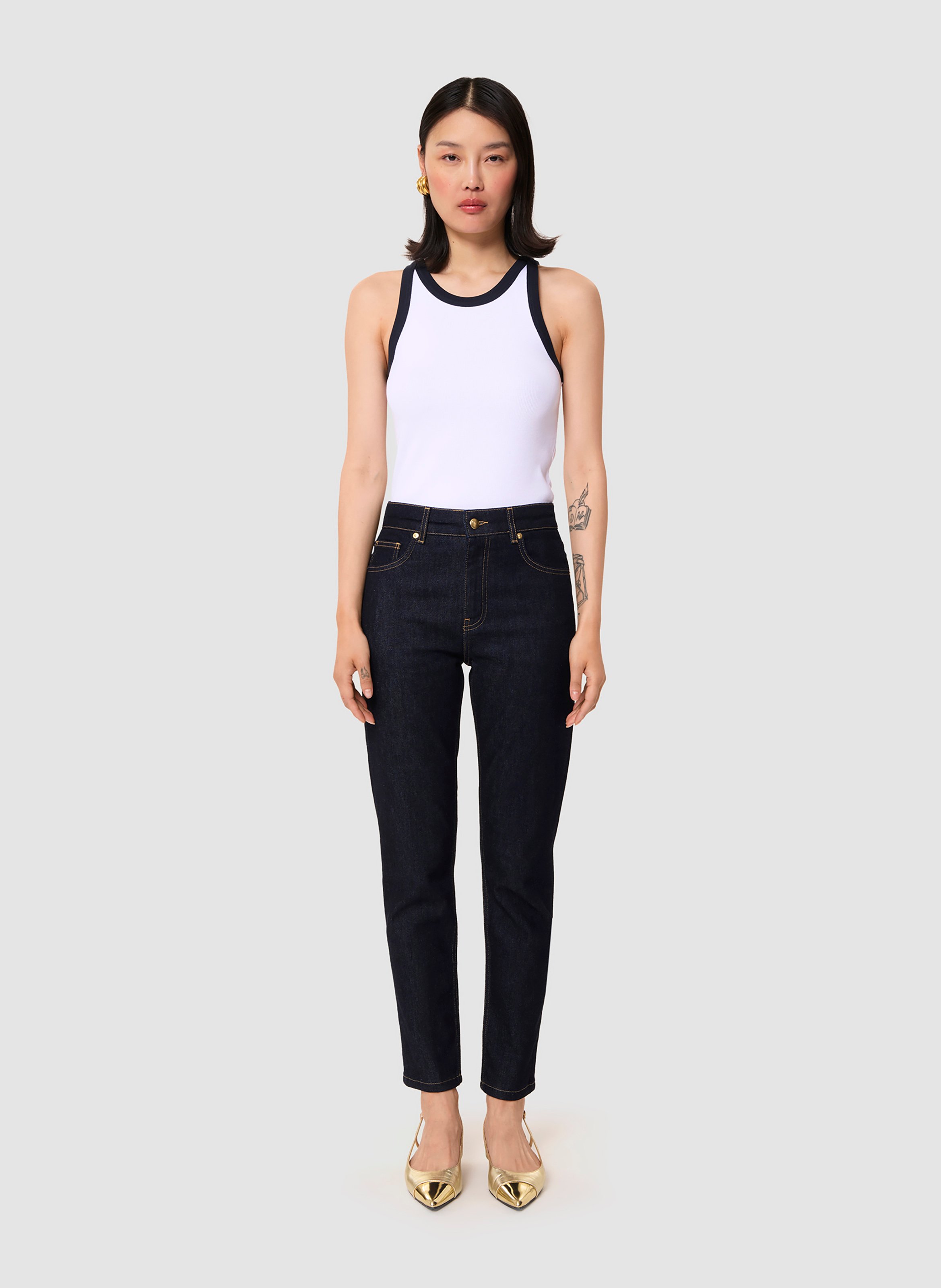Jena slim in misto cotone TARA JARMON Blu