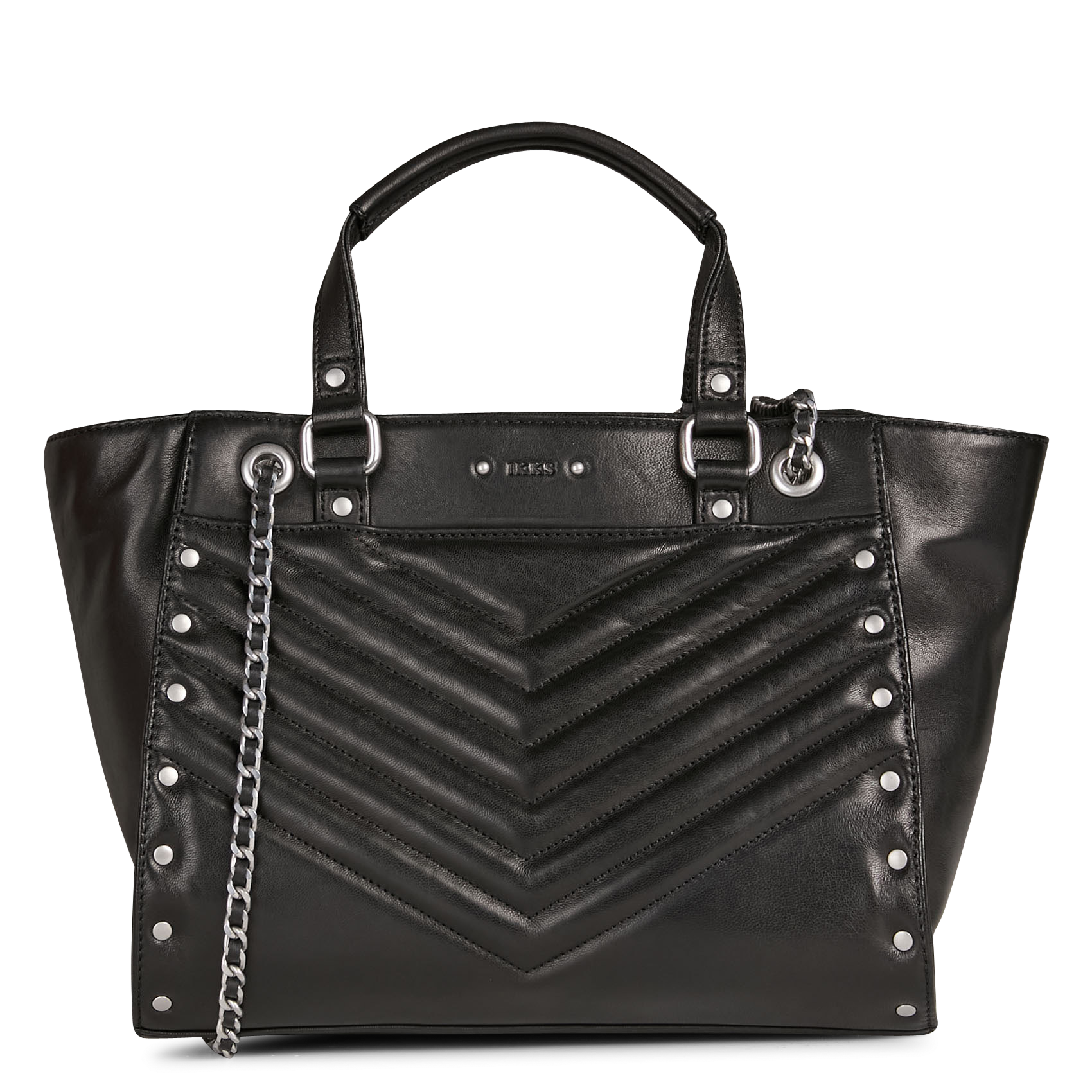 Dori leather shoulder bag IKKS Black