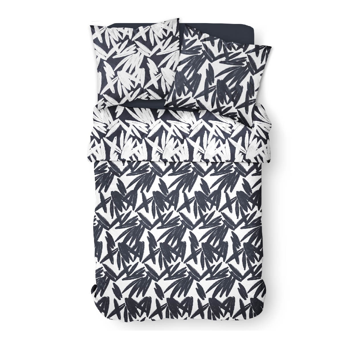 Printed cotton bedding set TODAY LINGE DE MAISON White