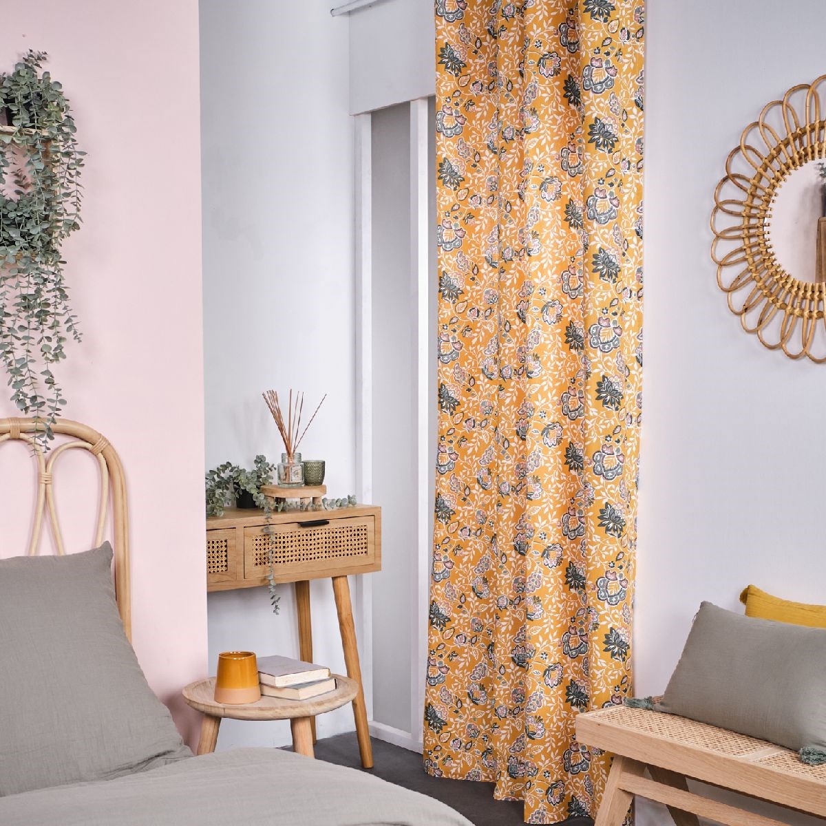 Cotton eyelet curtain TODAY LINGE DE MAISON Green