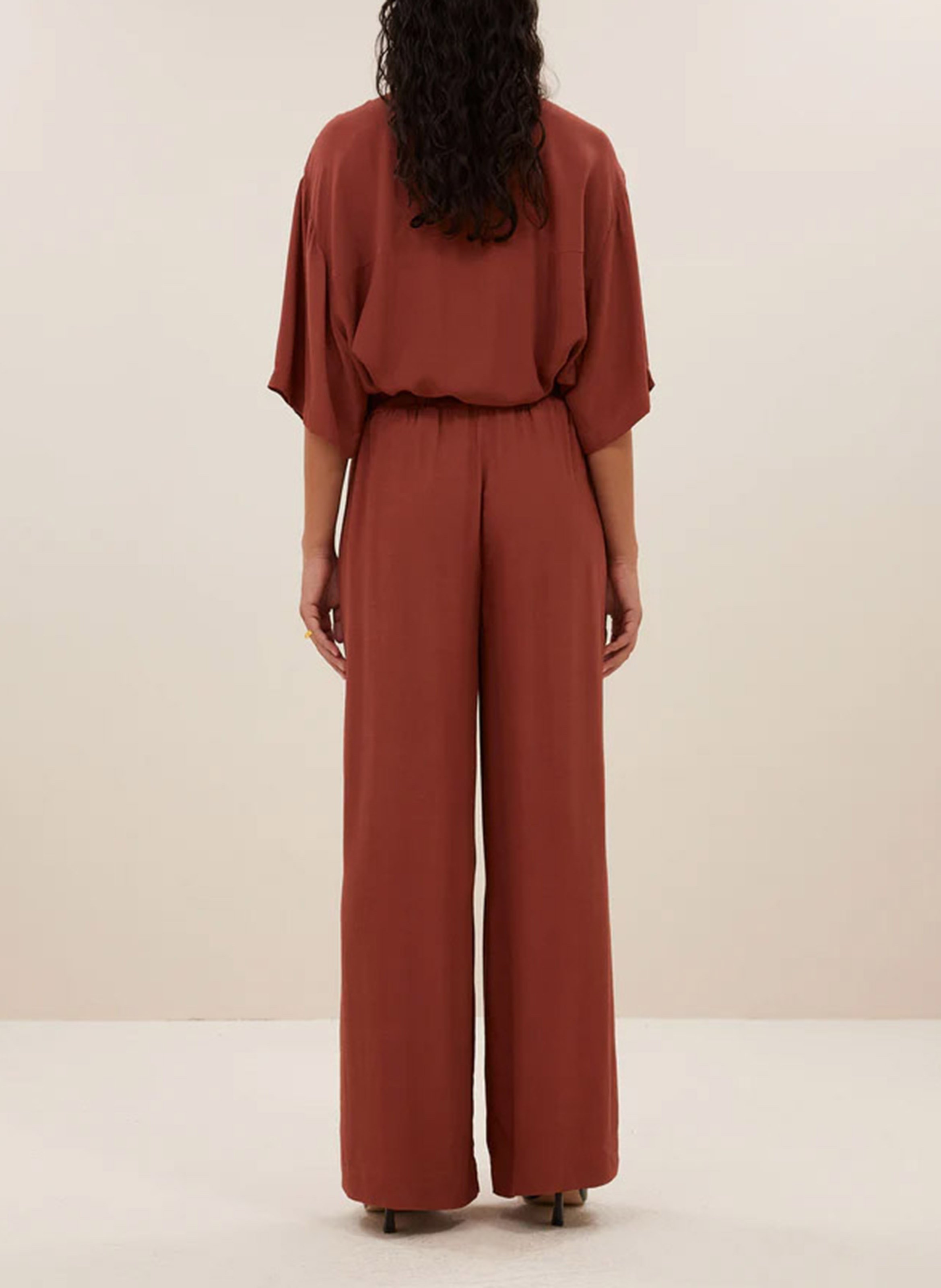 Pantalon large  BY BAR Marron