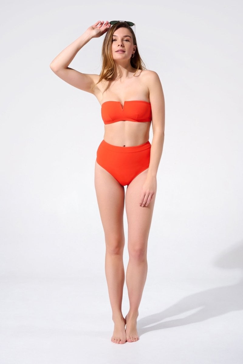 High-waisted bikini bottom APNEE Orange