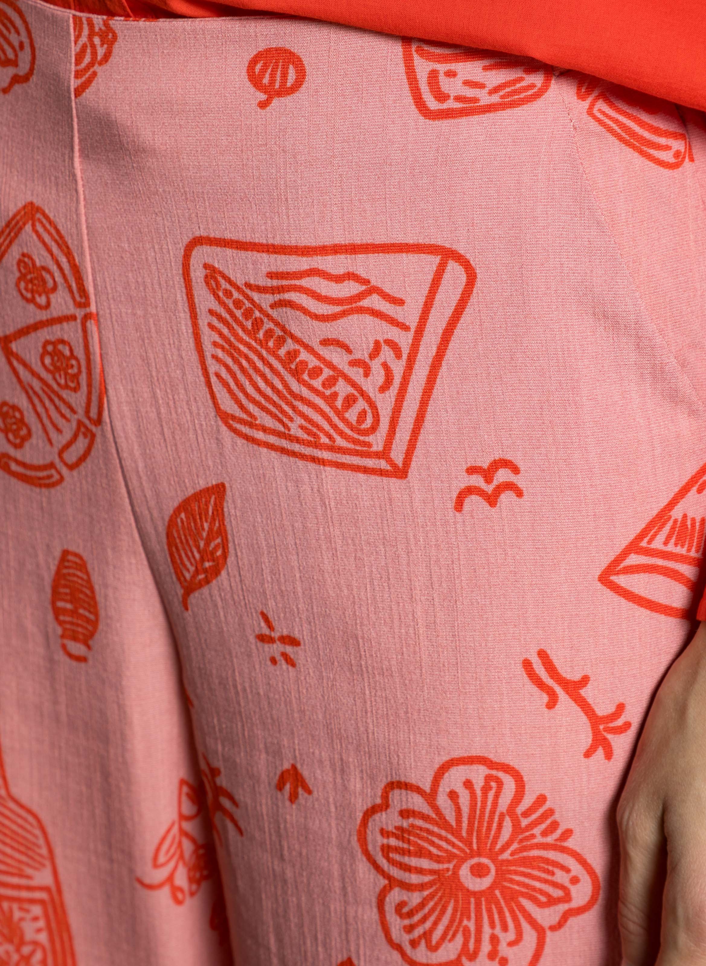 Norton printed straight trousers OBJECT Pink