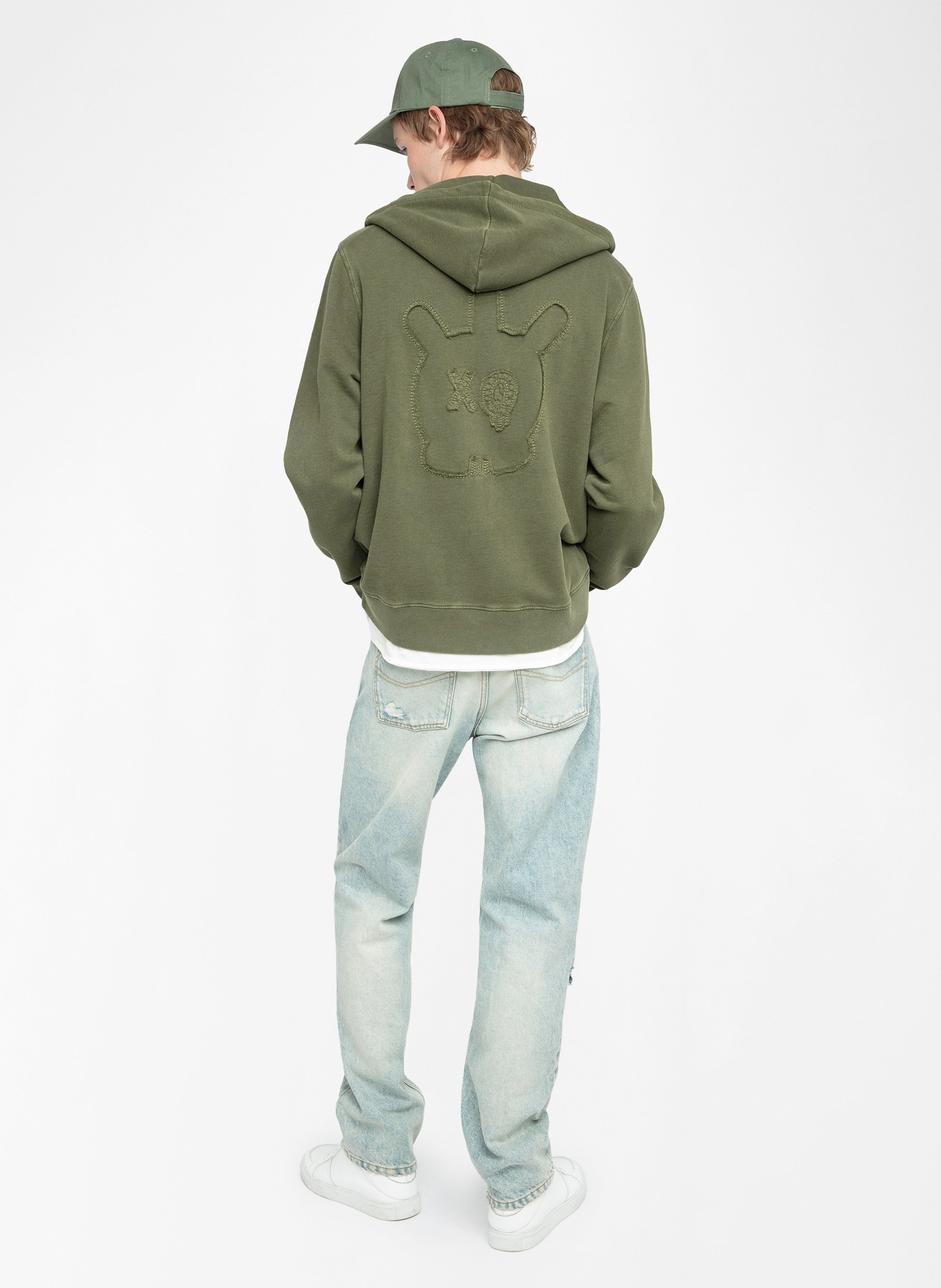 Sweat zippé à capuche ZADIG&amp;VOLTAIRE Vert
