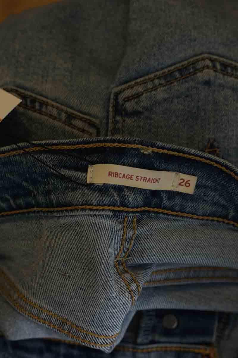 Cotton straight jeans LEVI'S - Seconde main Blue