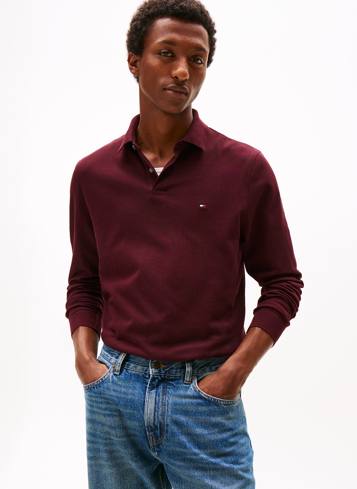 Polo regular-fit en coton bio mélangé  TOMMY HILFIGER