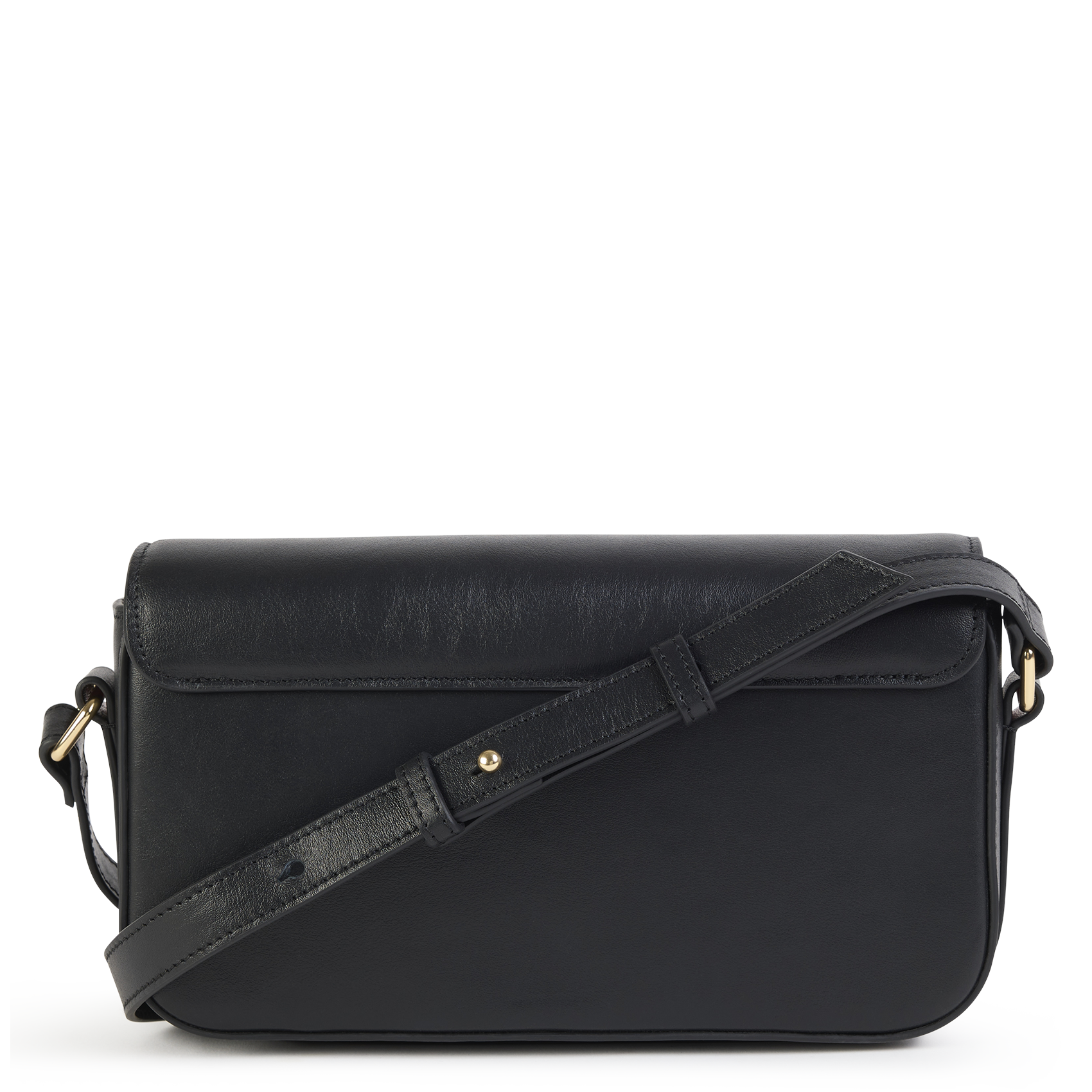 Bobi leather baguette bag  Black
