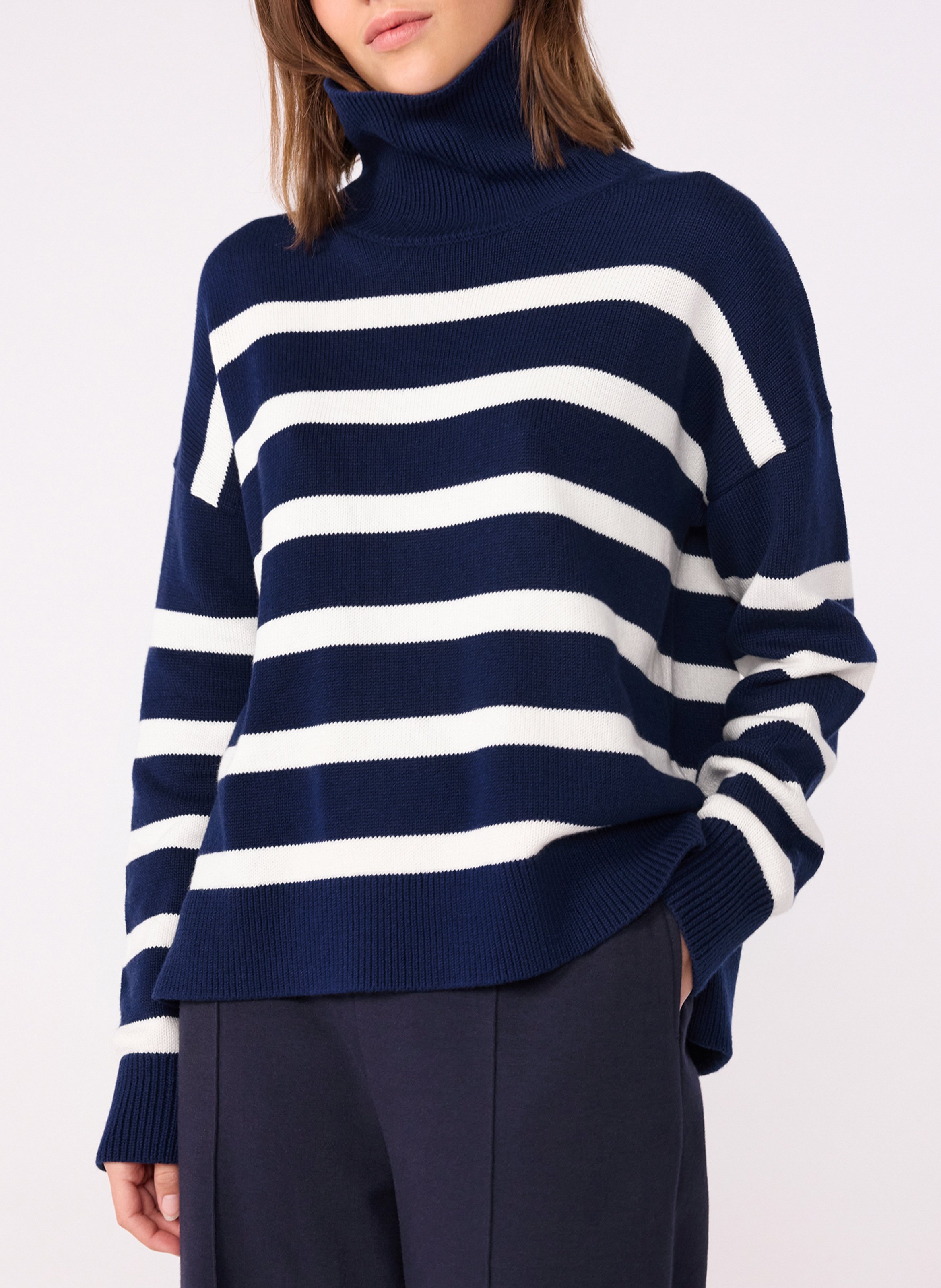 Pull oversize en laine mélangée PETIT BATEAU Bleu