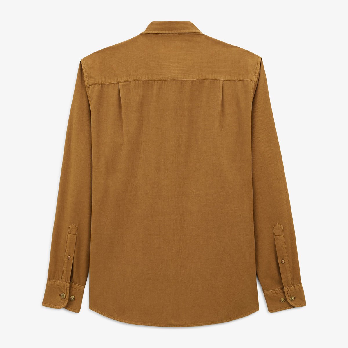 Solid velvet long-sleeve shirt SERGE BLANCO Brown