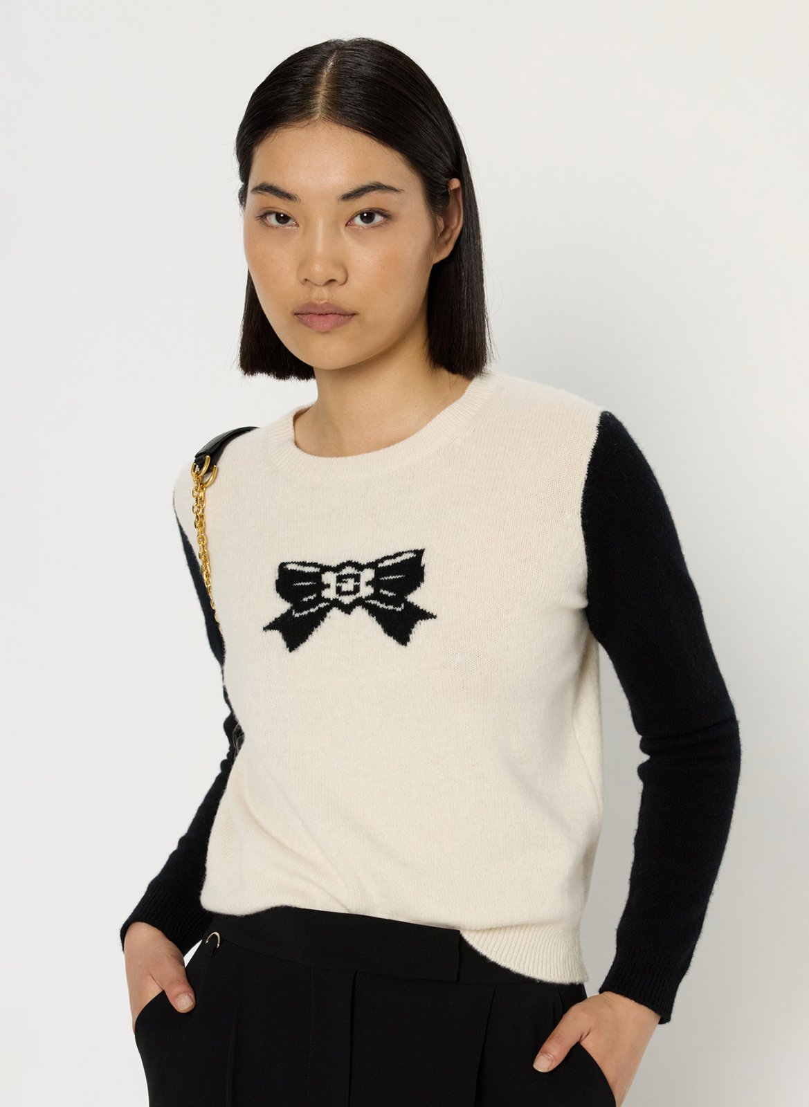 Gestreepte wollen trui GERARD DAREL Beige