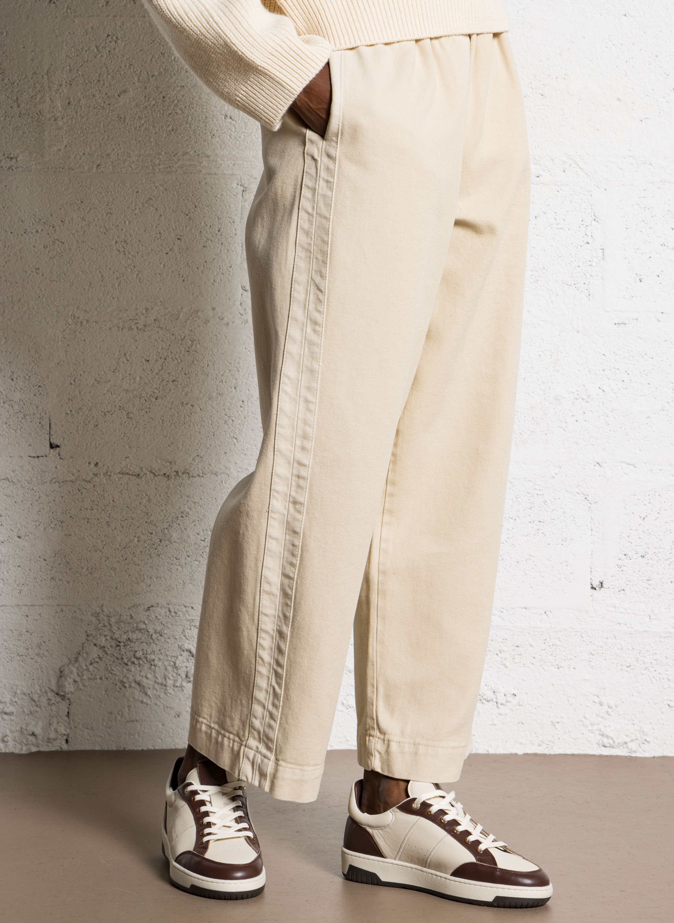 Jean droit en coton mélangé BELLEPIECE Beige