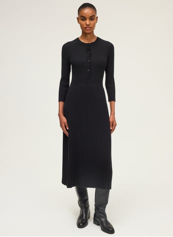 Robe Midi En Tricot Pour Femme Grande Taille - Col En V, Taille élastique - Élégante Pour Automne