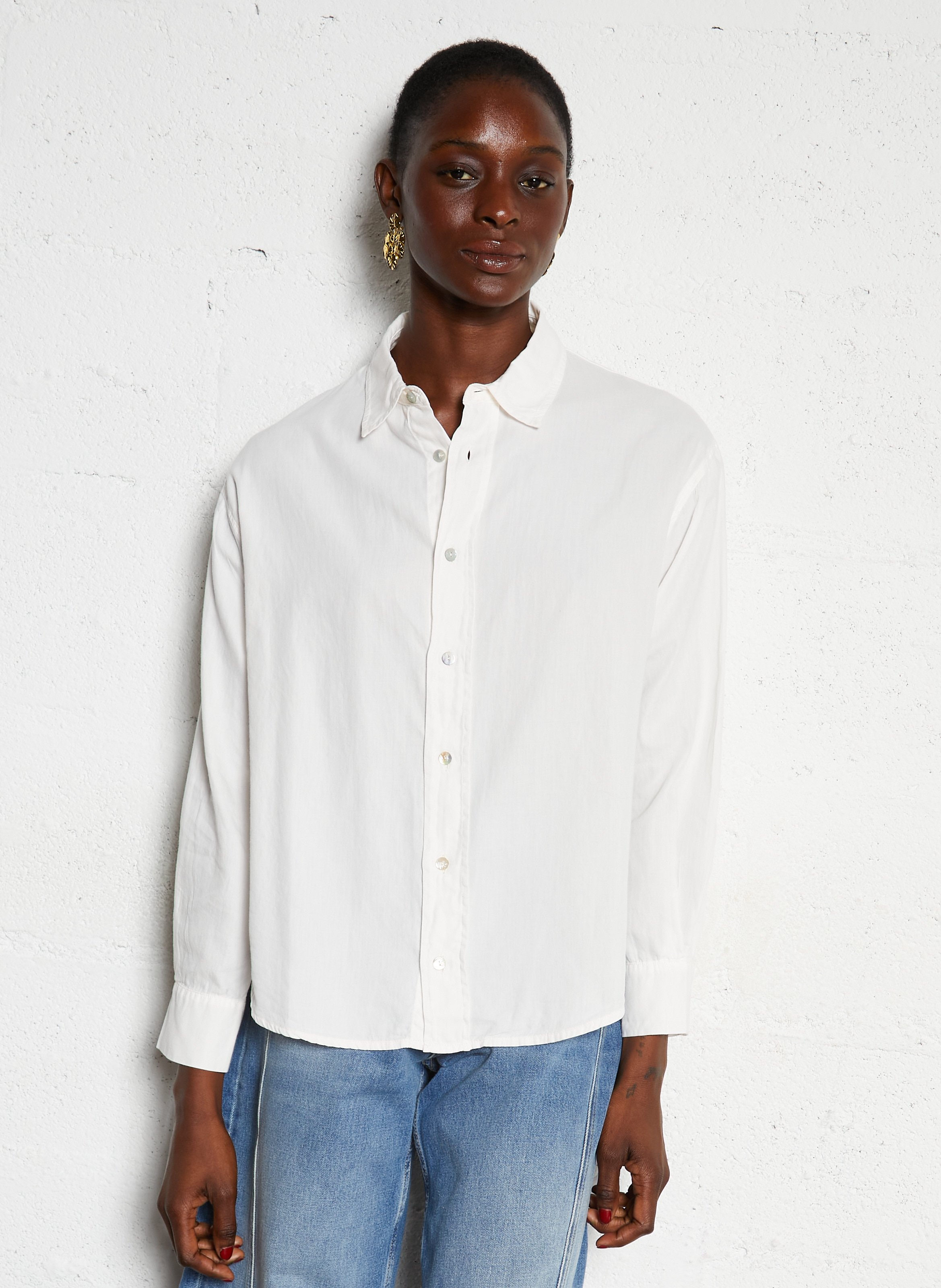 Colonel plain shirt BELLA JONES White