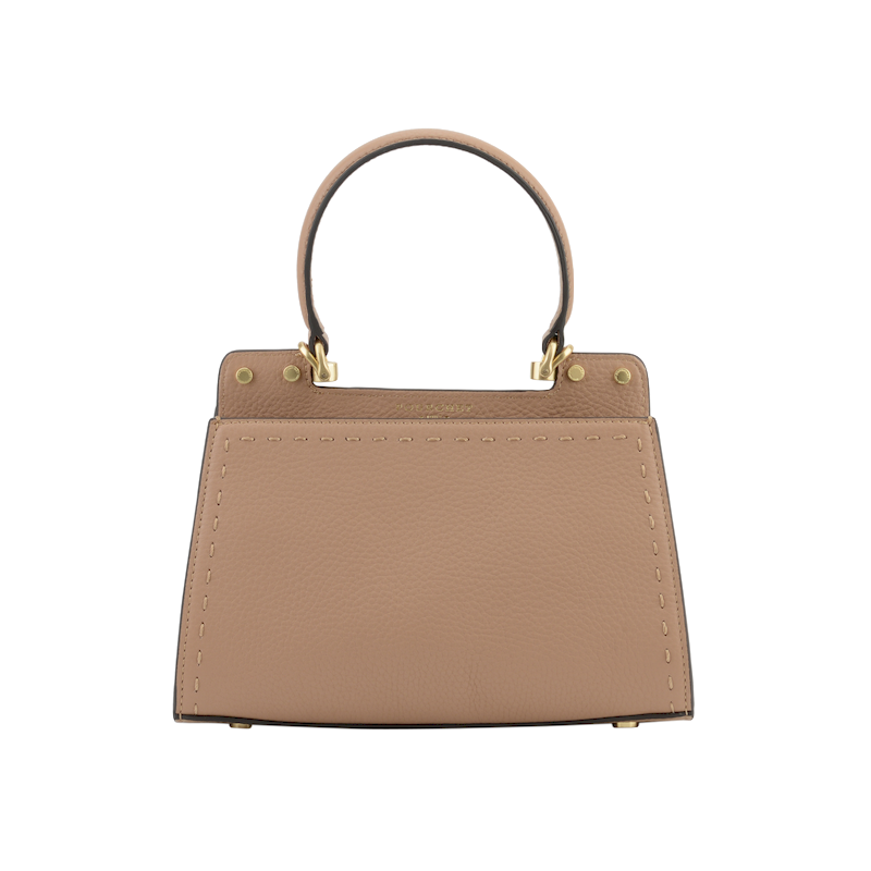 Handbag - cowhide leather POURCHET Brown
