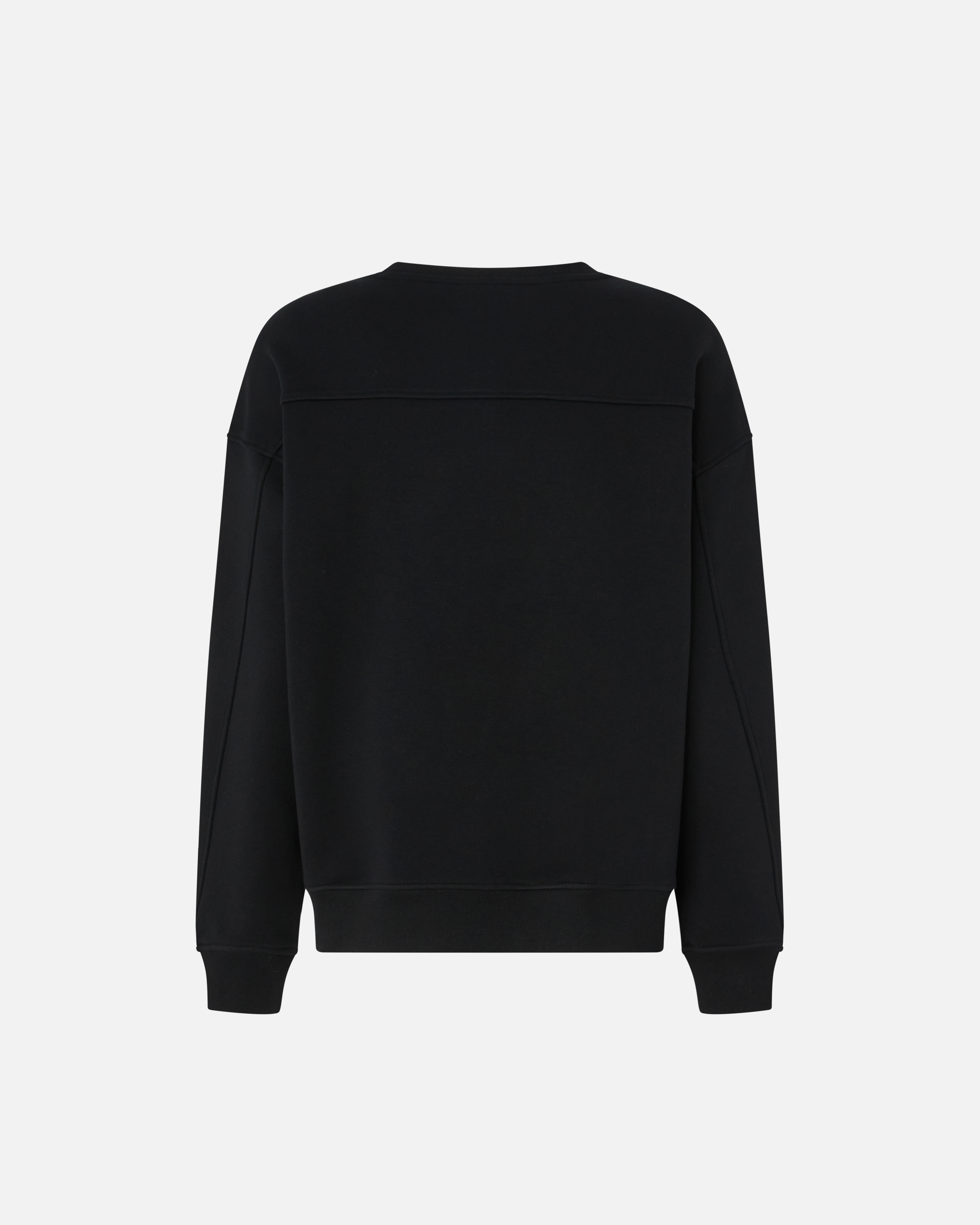 Round-neck sweatshirt with jewel embroidery love birds PINKO Black