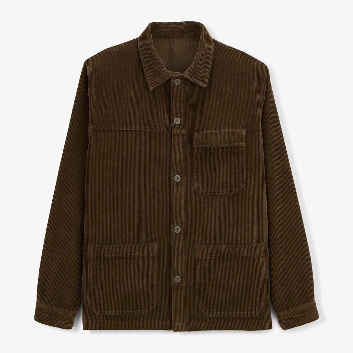 Corduroy utility jacket SERGE BLANCO Brown