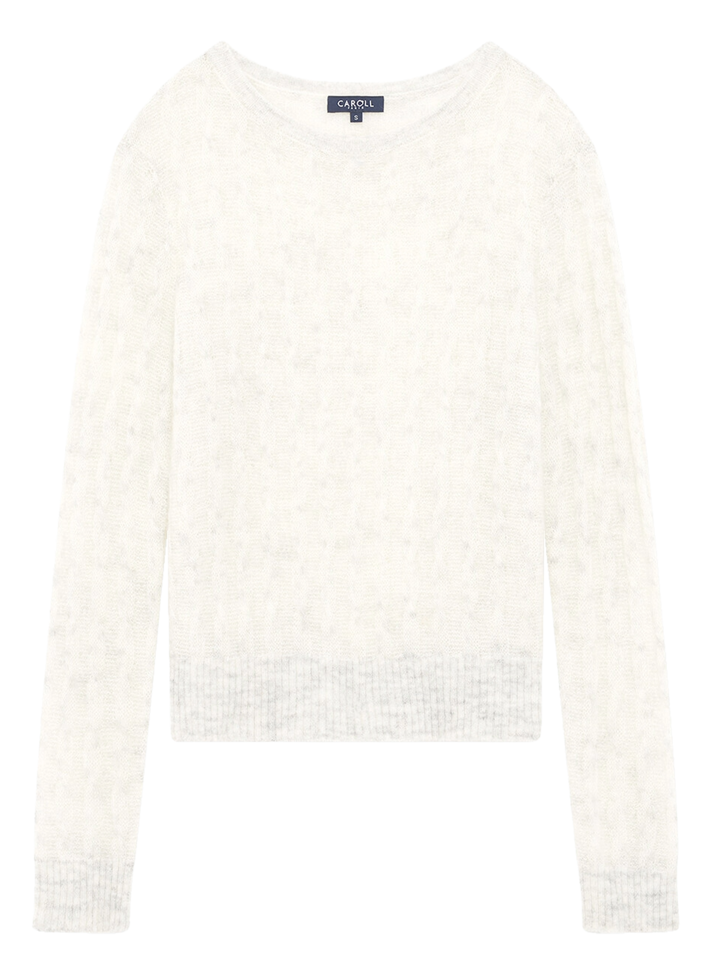 Pull col rond  CAROLL Beige