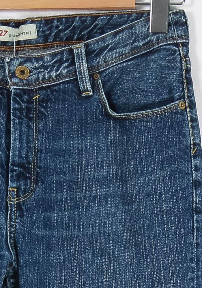 Cropped slim jeans with studs LEVI'S - Seconde main Blue