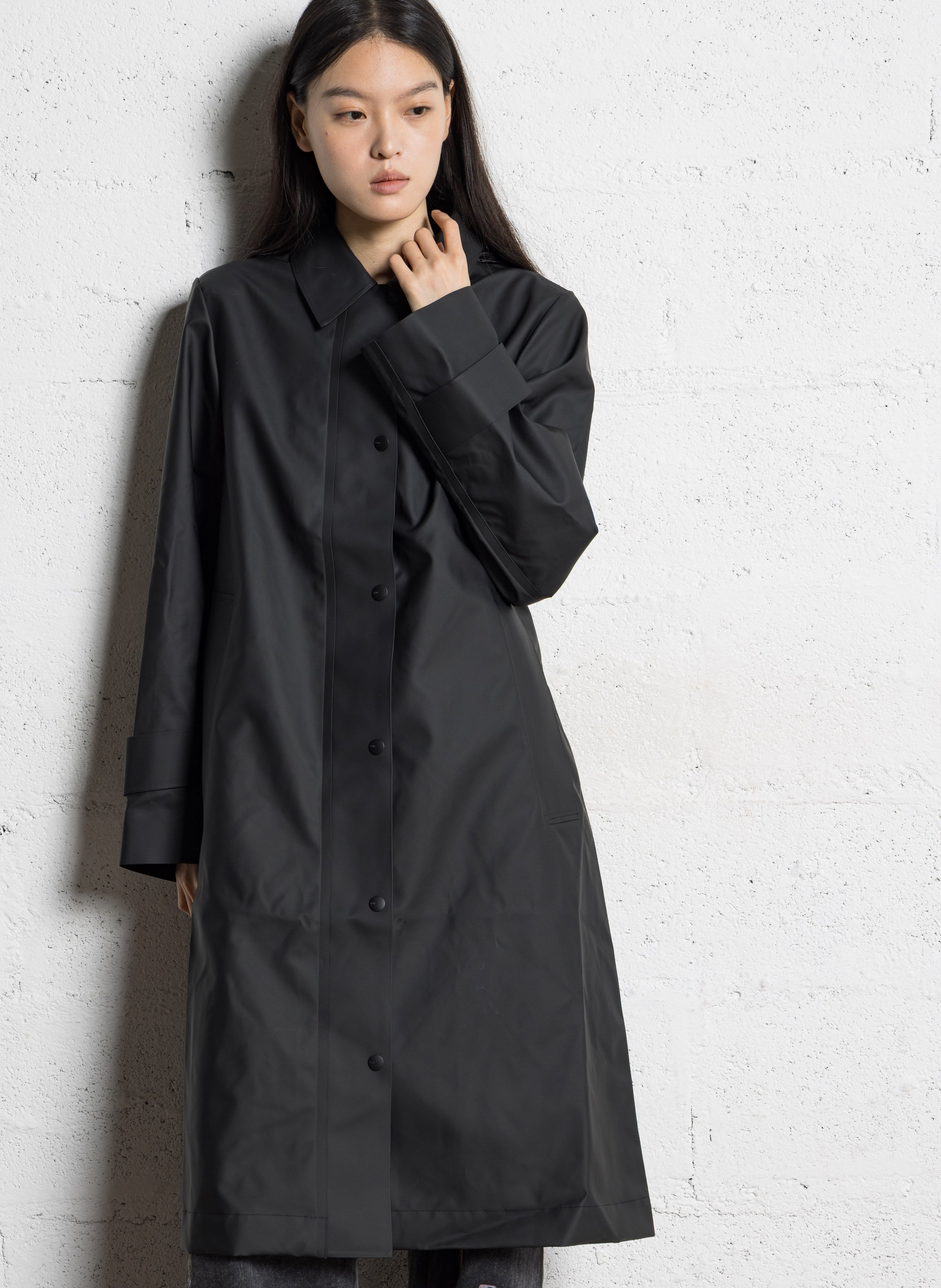 Imperméable à col classique à capuche RAINS