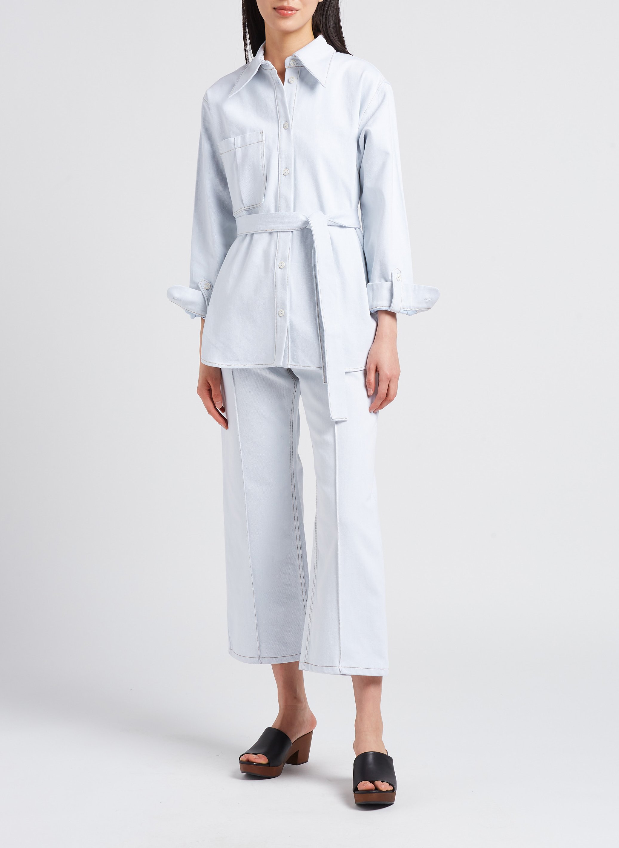 Jean flare taille haute VALENTINE GAUTHIER Vert