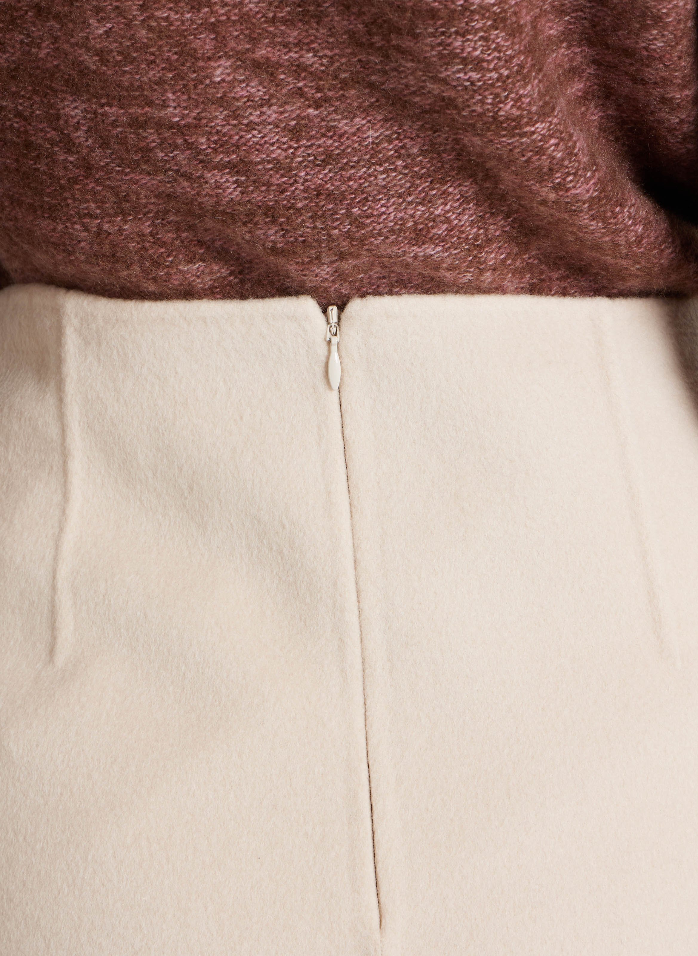 Wool midi skirt MAISON 123 Beige