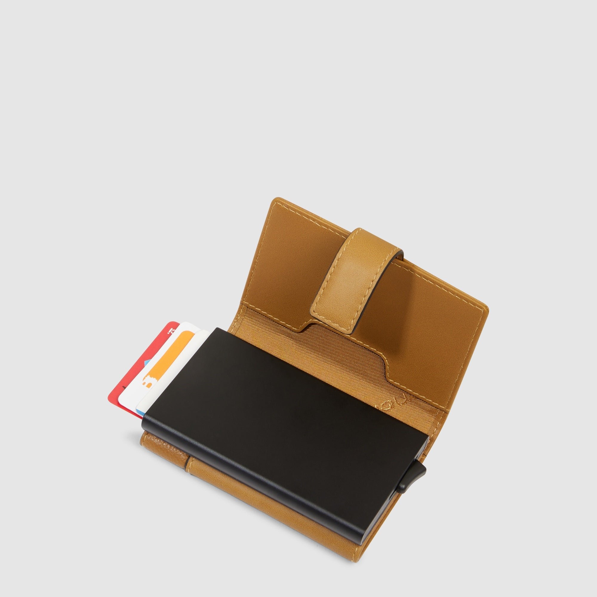 Automatic pop-up cardholder PIQUADRO Yellow