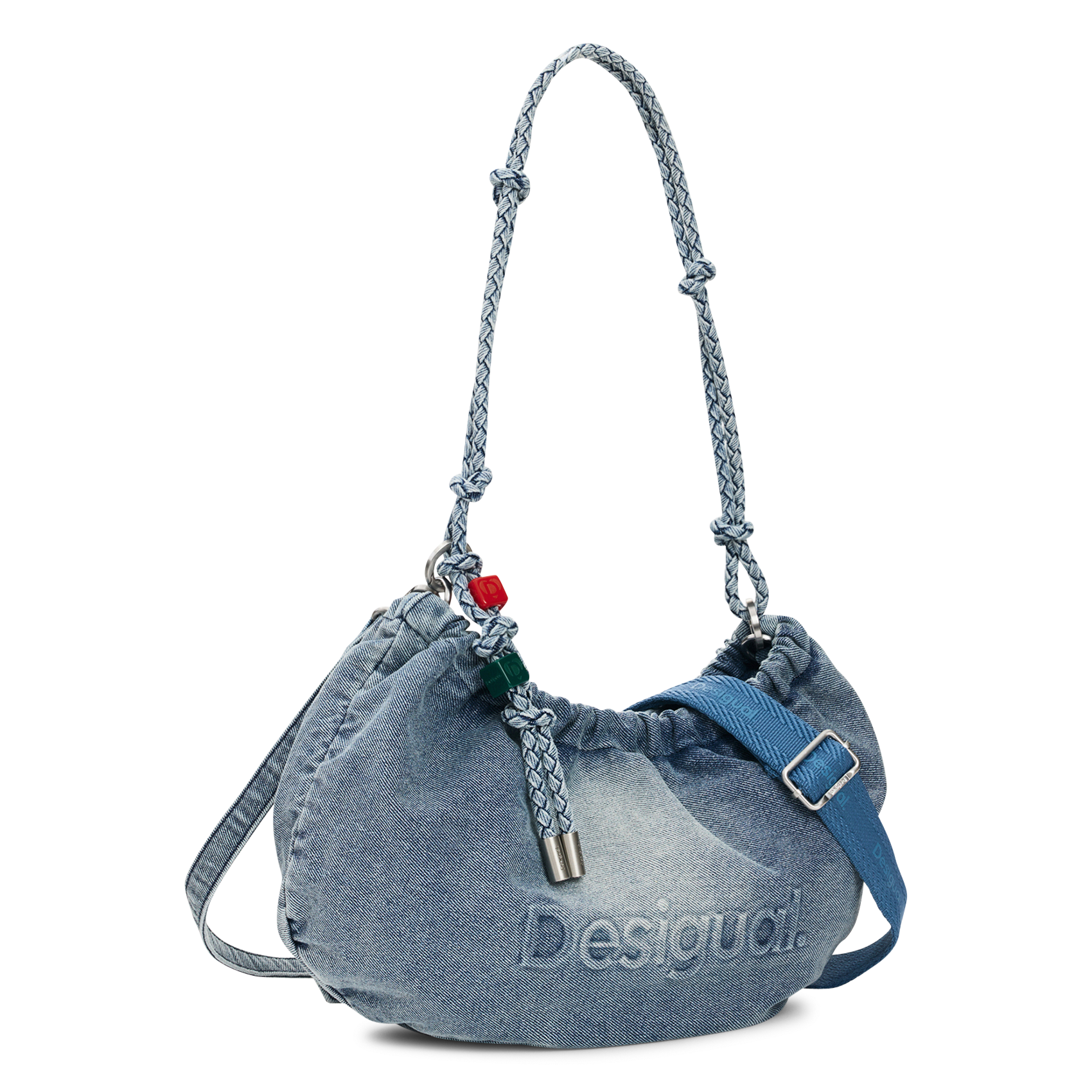 Sac bandoulière en denim DESIGUAL Blauw