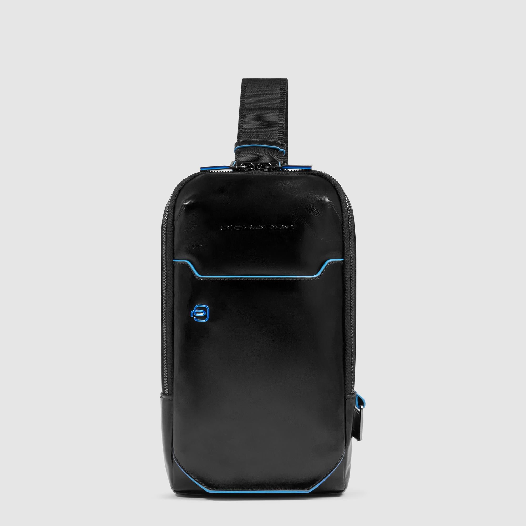 Customizable leather chest bag for iPad® mini Black