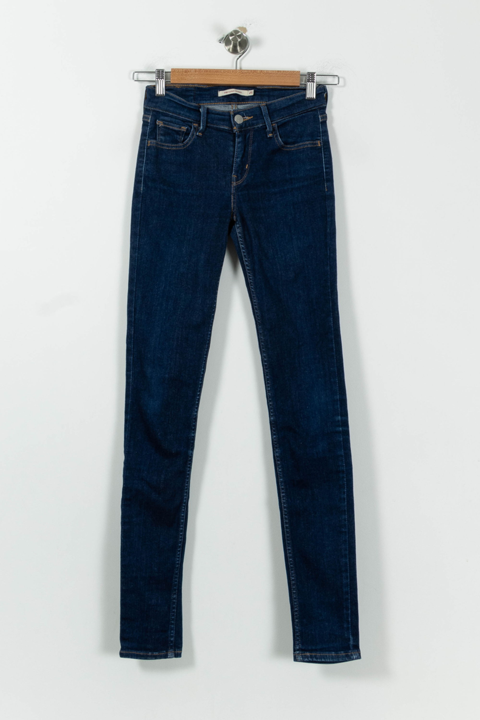 Cropped slim jeans with studs LEVI'S - Seconde main Blue