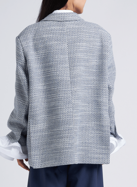 Veste col tailleur jacquard en coton mélangé IMPERIAL Multicolore